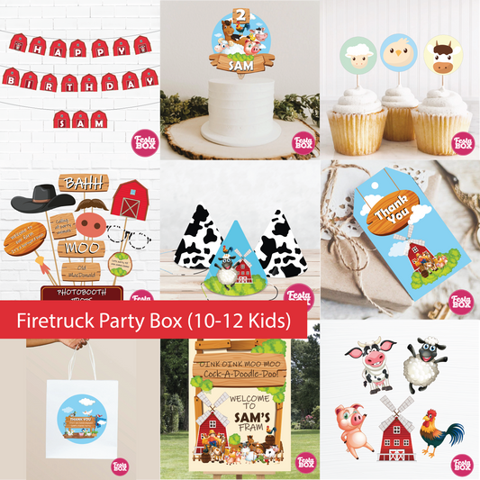 Birthday Party Box - Farm Animals Theme