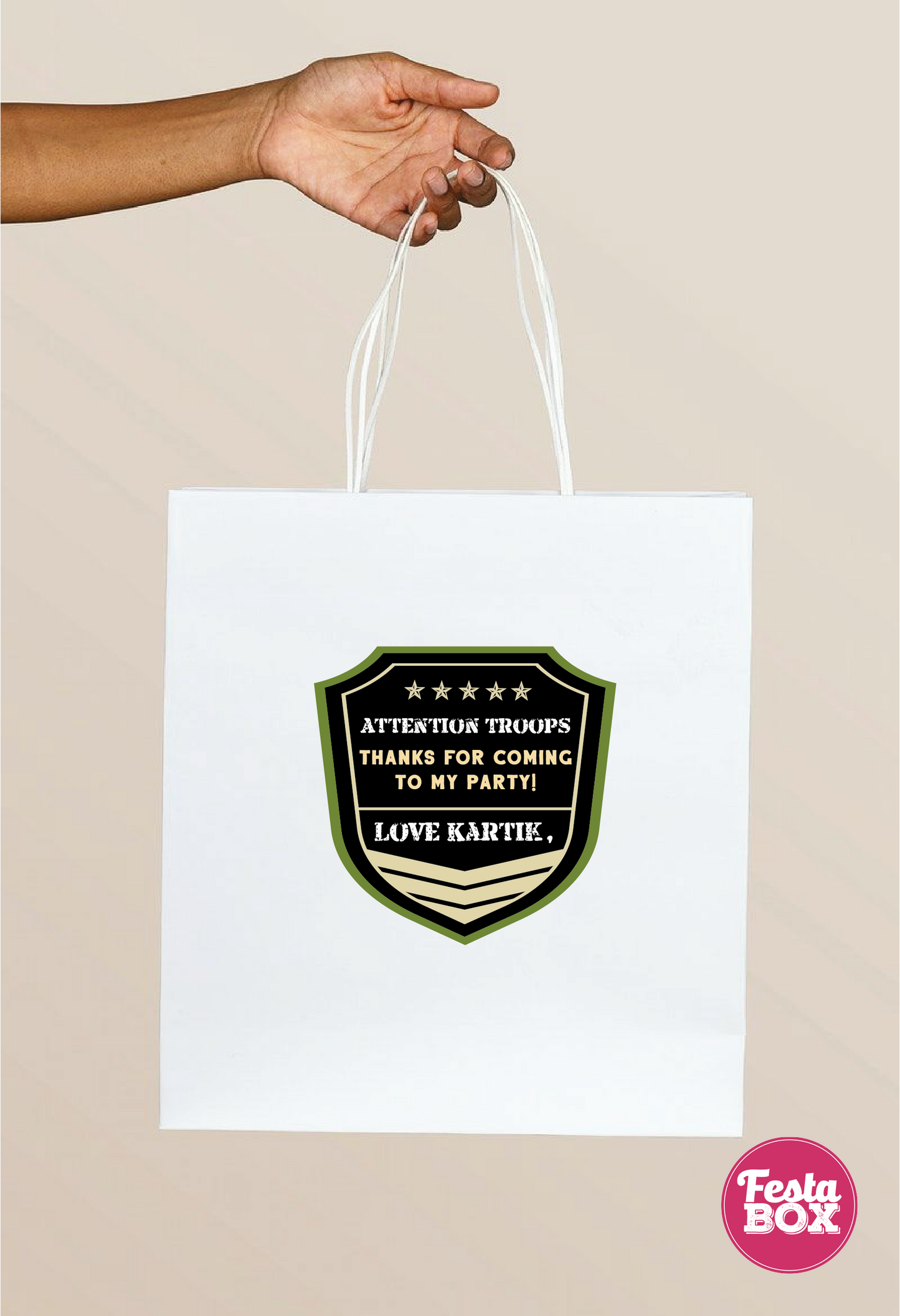 Return Gift Bags for Birthday Party - Army Theme