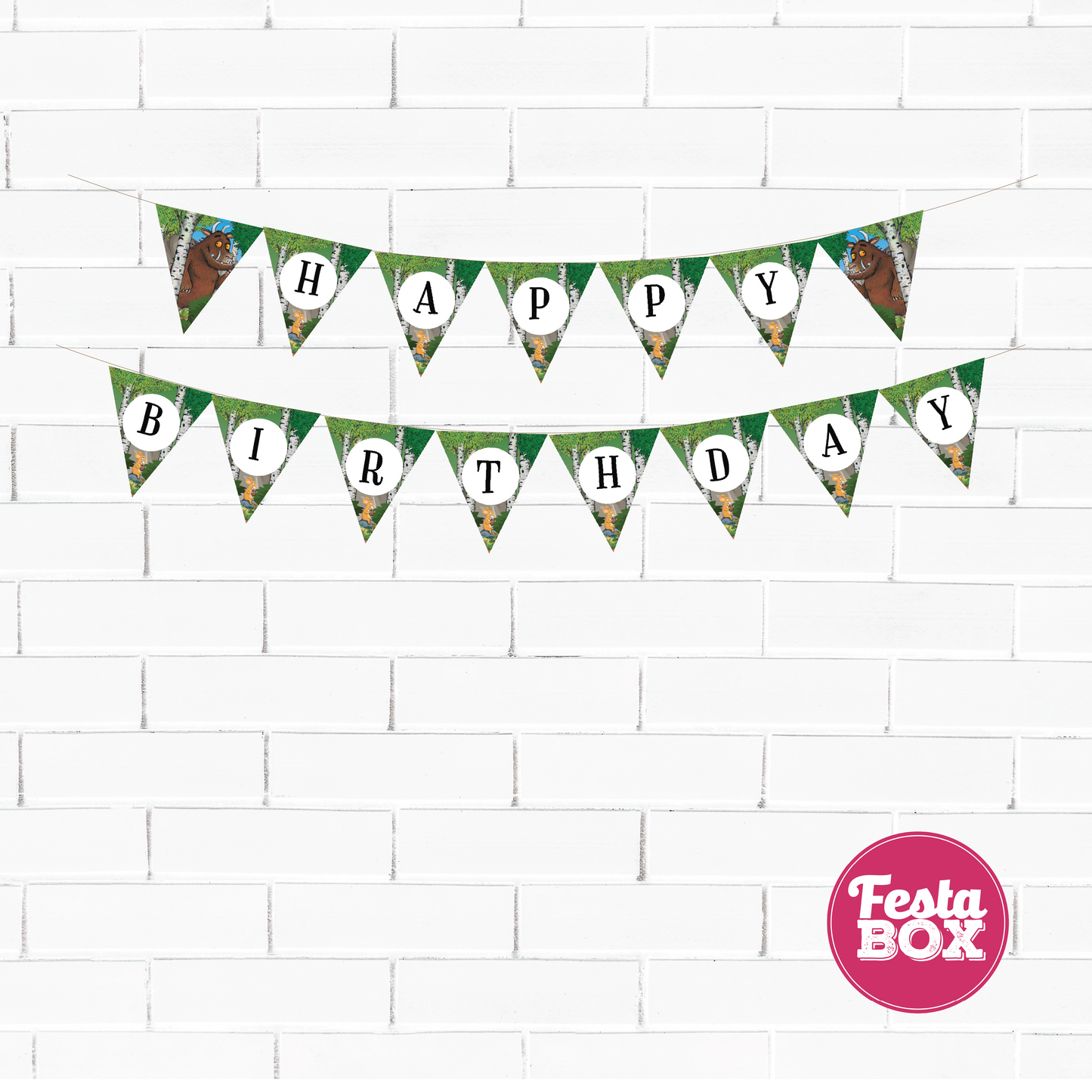 Background Banner for Birthday Party Decoration - Gruffalo Theme - Option 3