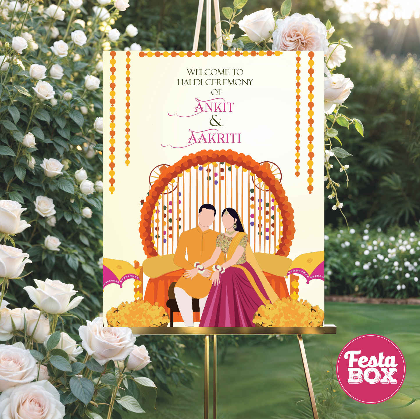 Haldi welcome board design 2