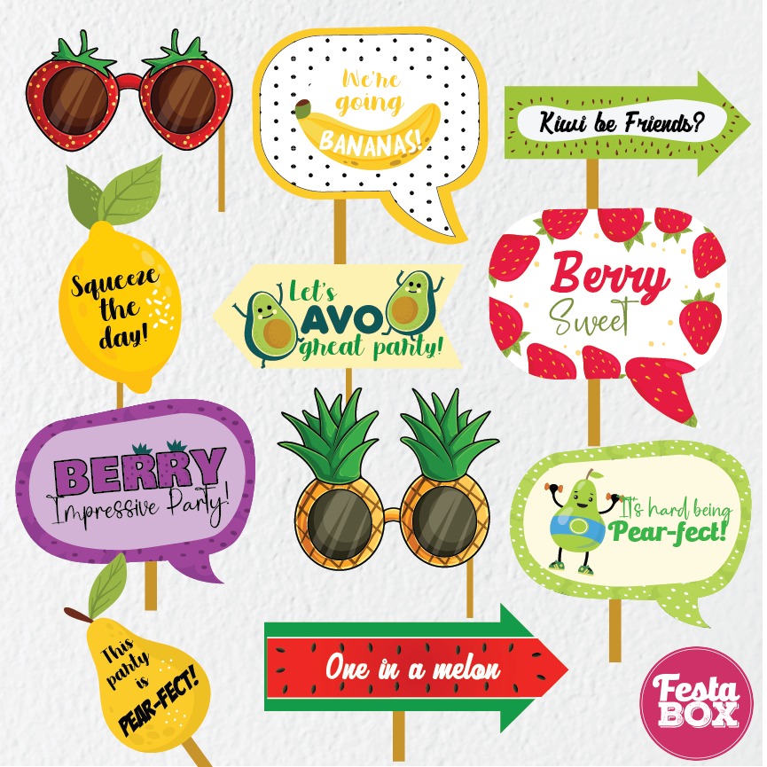 Party Props for Birthday Party Decoration - Fruit Theme (11 nos.)