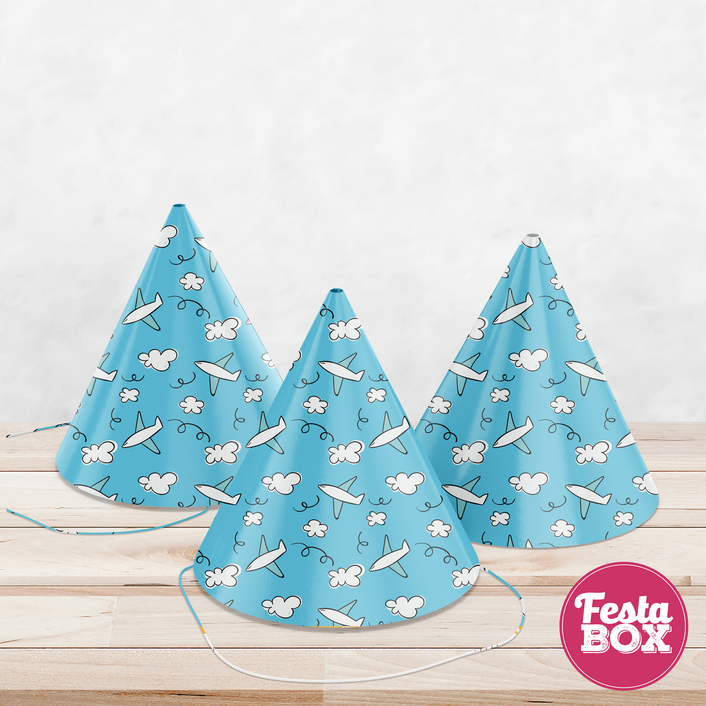 Birthday Celebration Caps - Travel Theme (Set of 6) - option 2