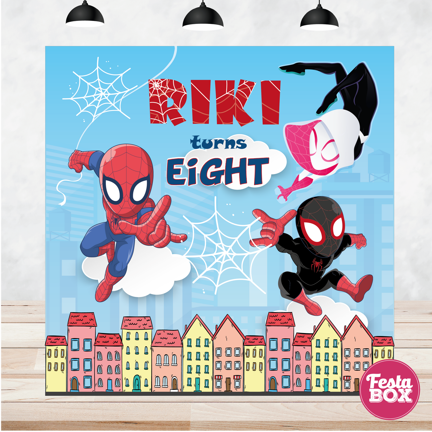 Spiderman theme birthday Backdrop