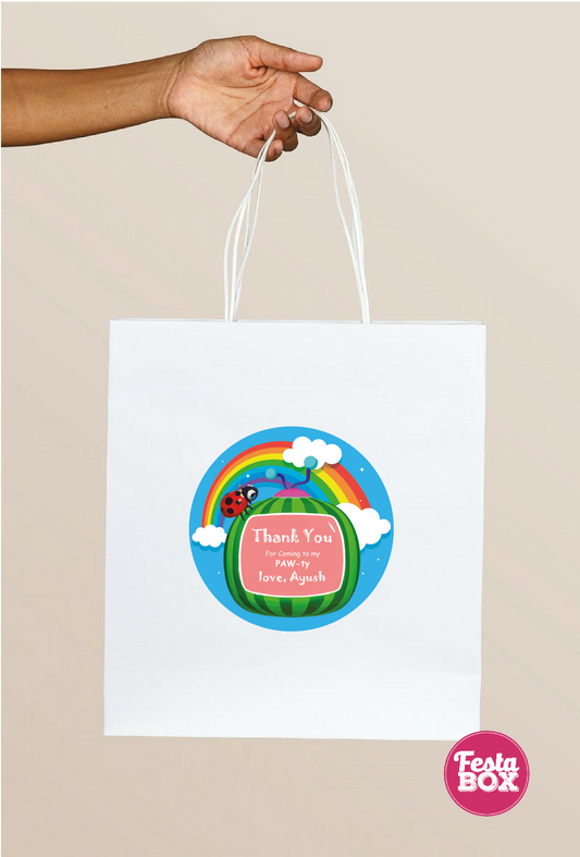 Return Gift Bags for Birthday Party - Cocomelon Theme (Set of 6) - Option 1
