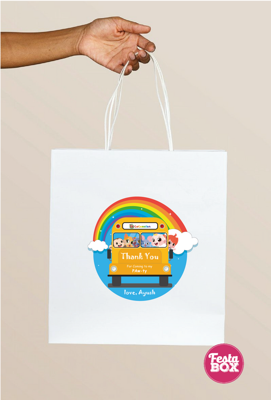 Return Gift Bags for Birthday Party - Cocomelon Theme (Set of 6) - Option 2