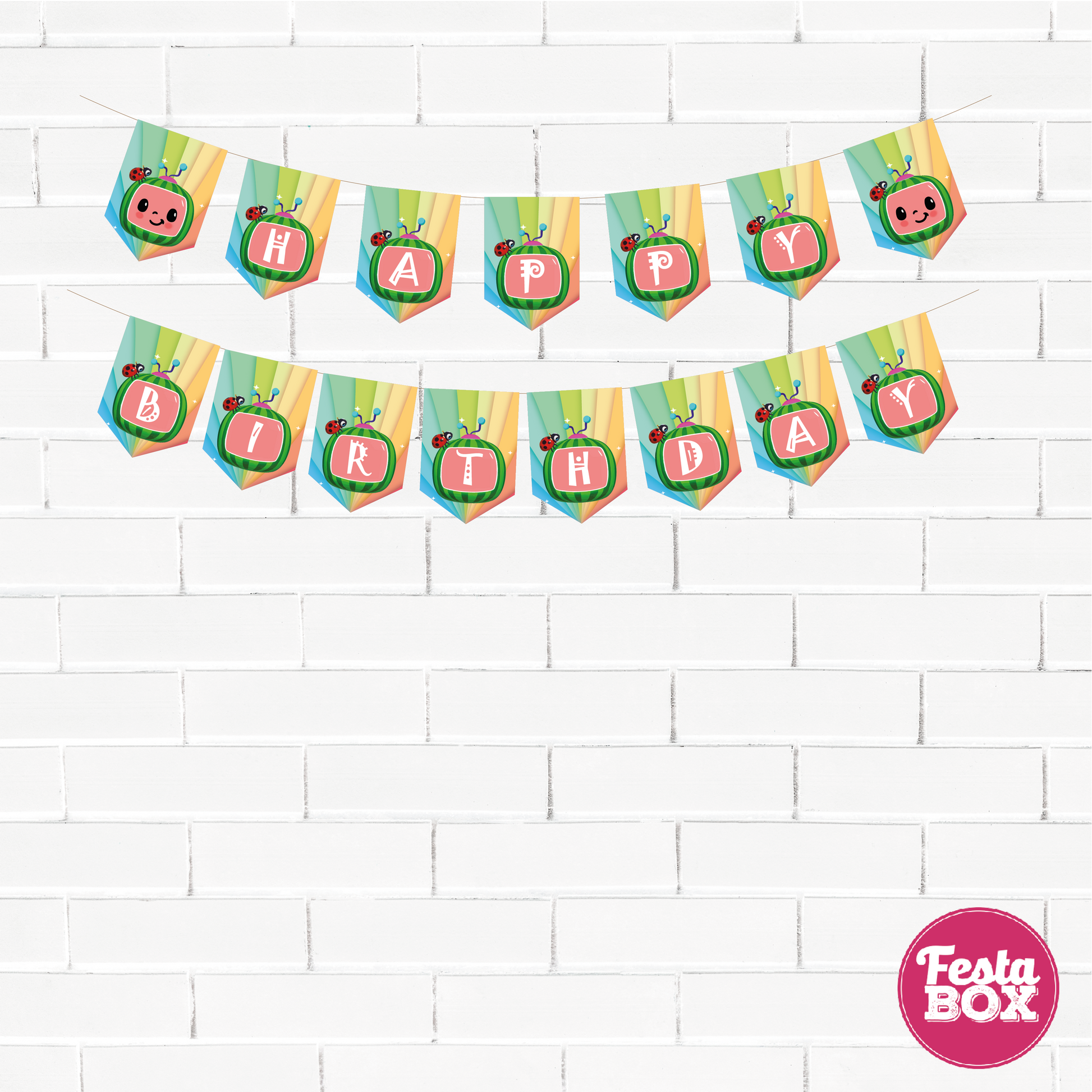 Background Banner for Birthday Party - Cocomelon Theme by Festabox - Option 2