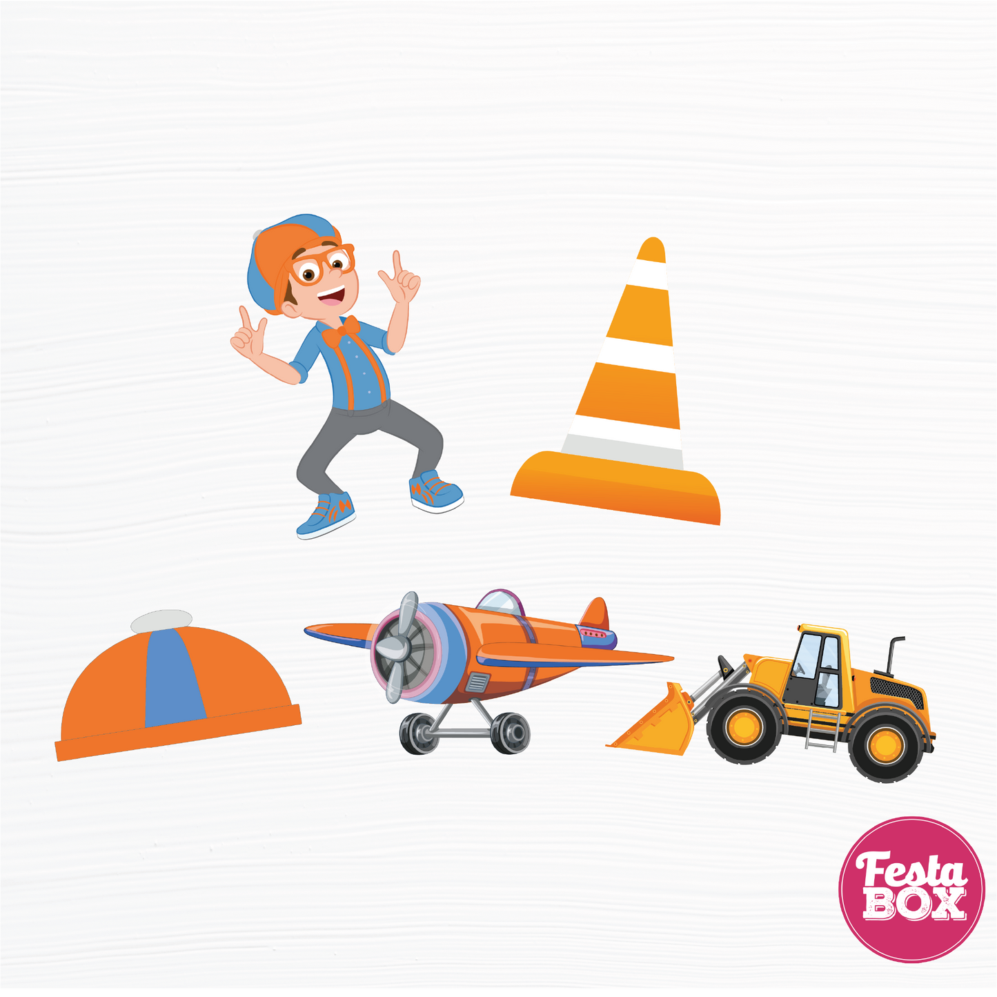 Birthday party cutouts - Blippi Theme