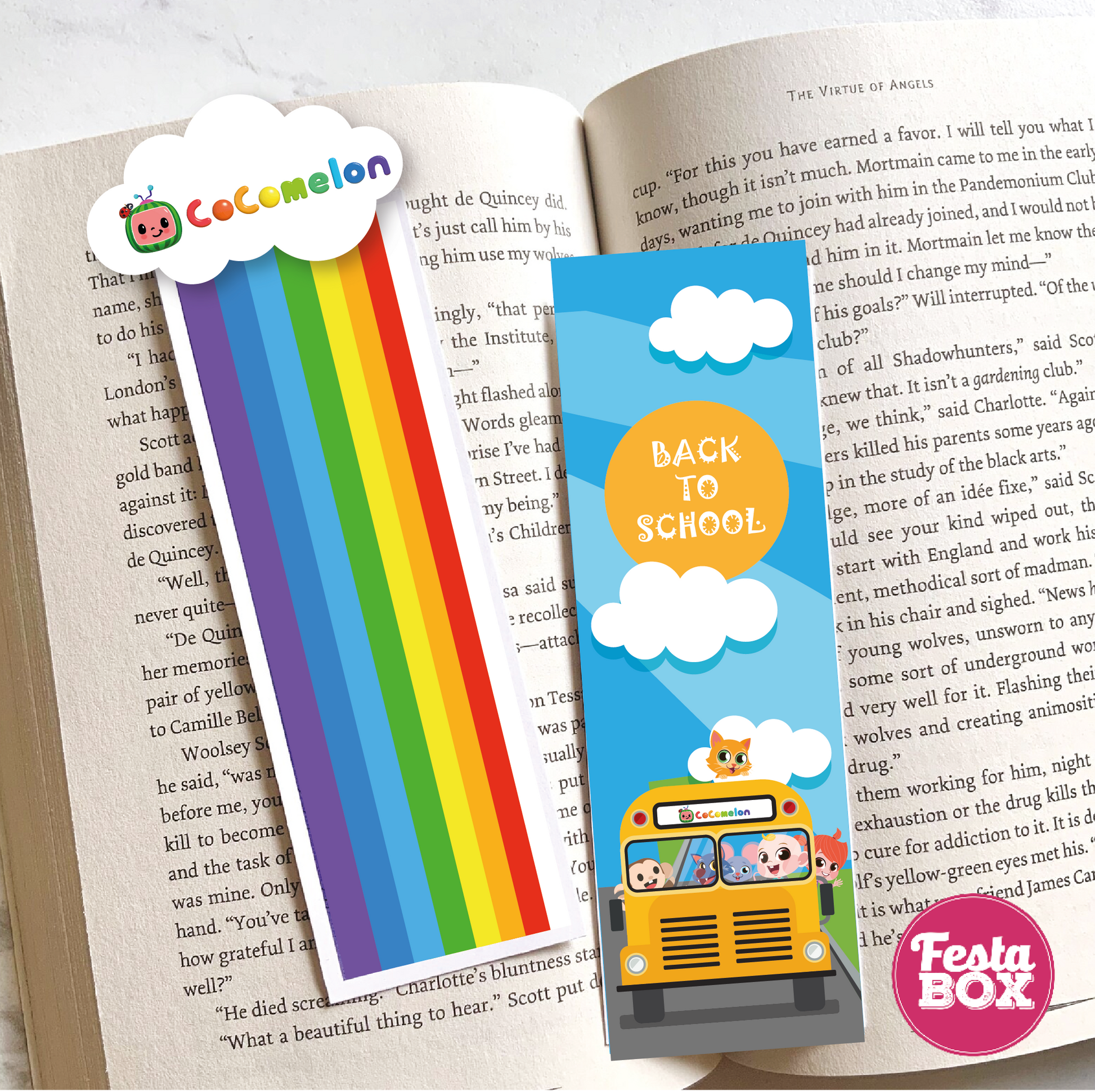 Bookmarks - Return Gifts for Birthday Party - Cocomelon Theme (Set of 6 Pairs)
