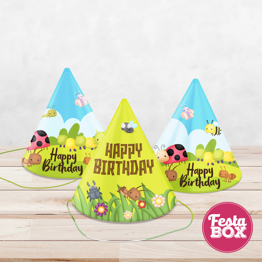 Birthday Celebration Caps - Bugs Theme (Set of 6) - Assorted