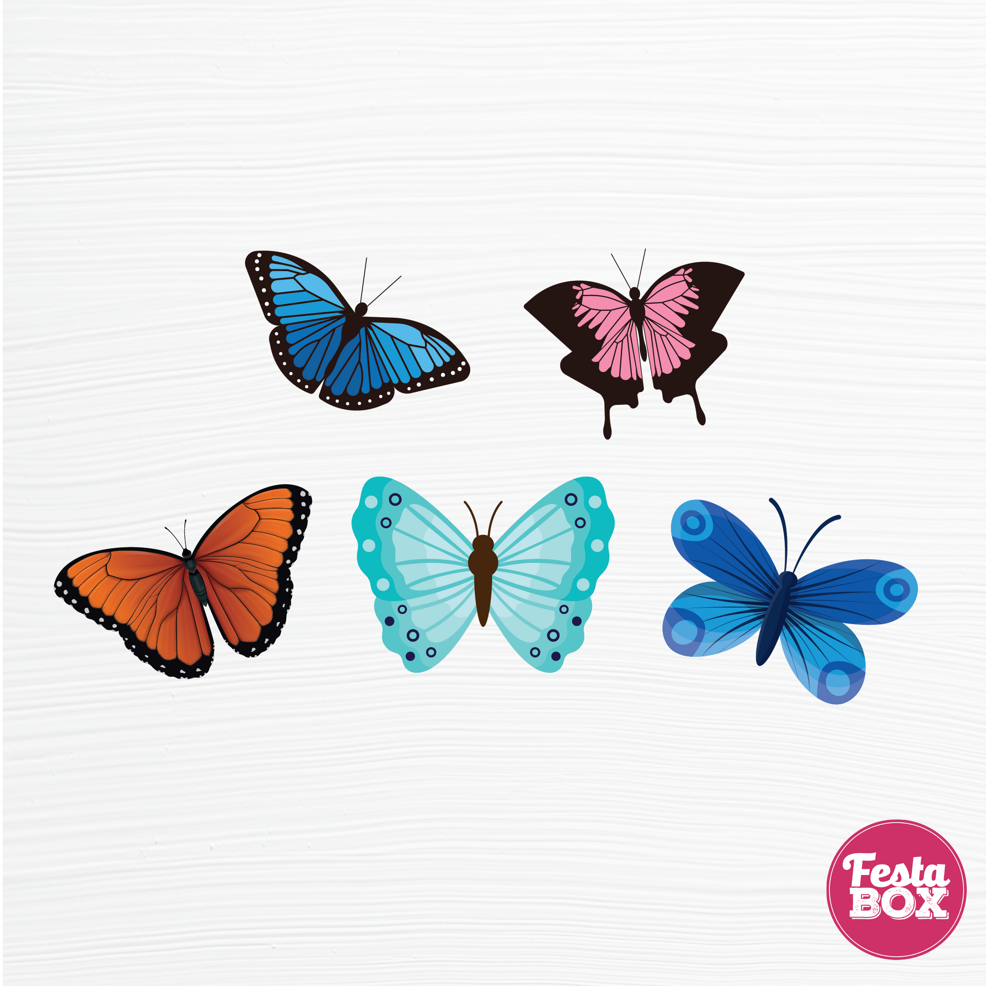 Birthday party cutouts - Butterfly Theme