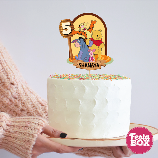 Cake Topper for Birthday Party Decoration - Winnie the Pooh Theme