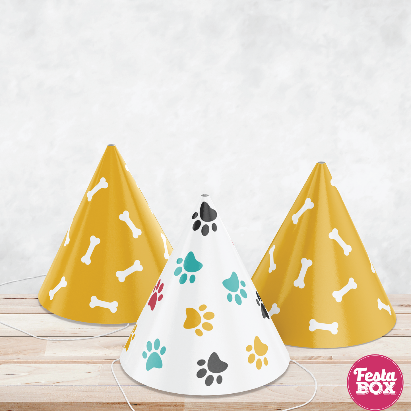 Birthday Celebration Caps - Puppy Theme (Set of 6) - Assorted