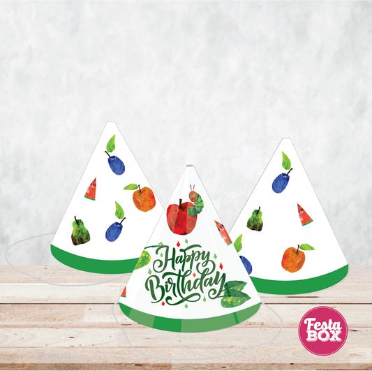 Birthday Party Caps - Hungry Caterpillar Theme (Set of 6) - Option 2