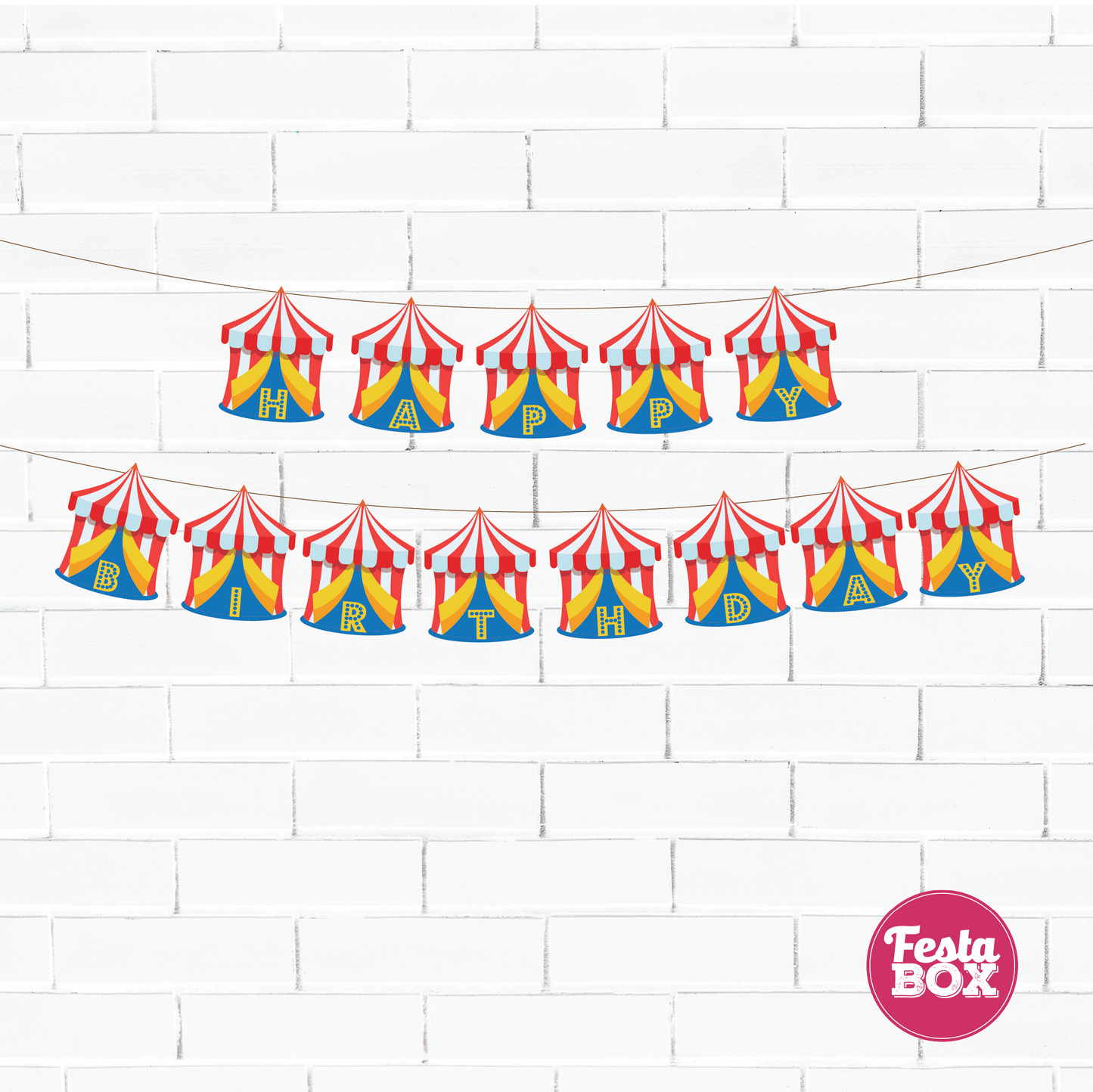 Background Banner for Birthday Party - Carnival Theme by Festabox - Option 3