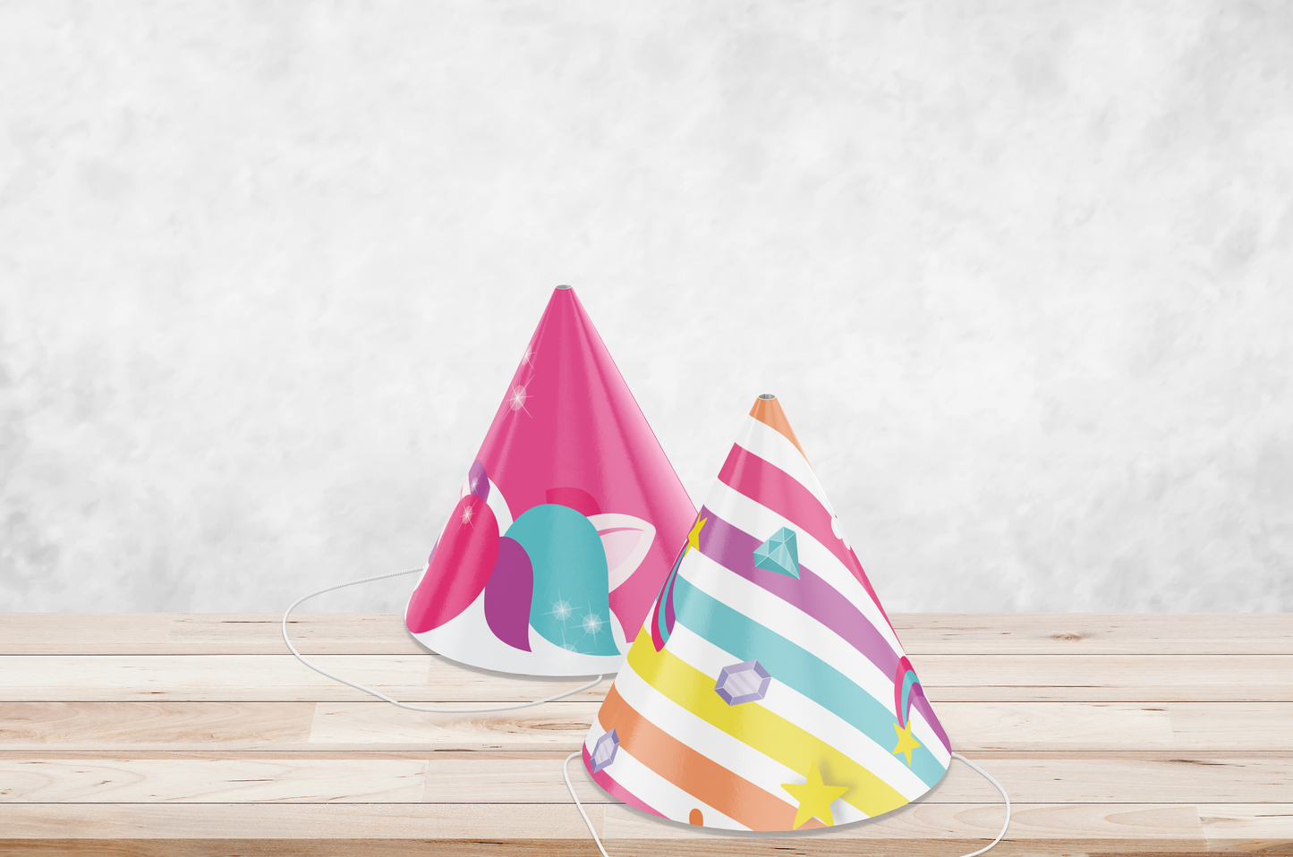 Birthday Celebration Caps - Unicorn Theme - Assorted