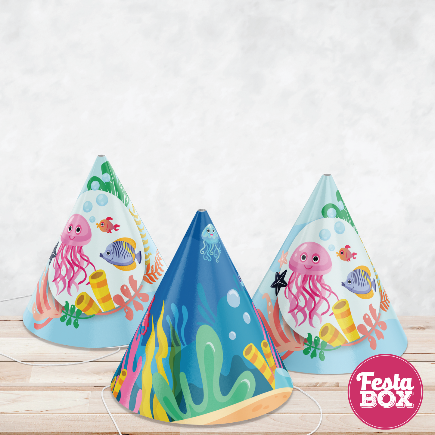 Birthday Celebration Caps - Under the sea Theme (Set of 6) - Assorted