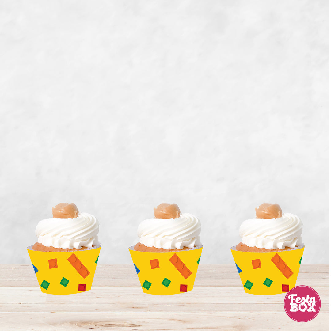Cupcake Wrappers for Birthday Party Decoration - Lego theme