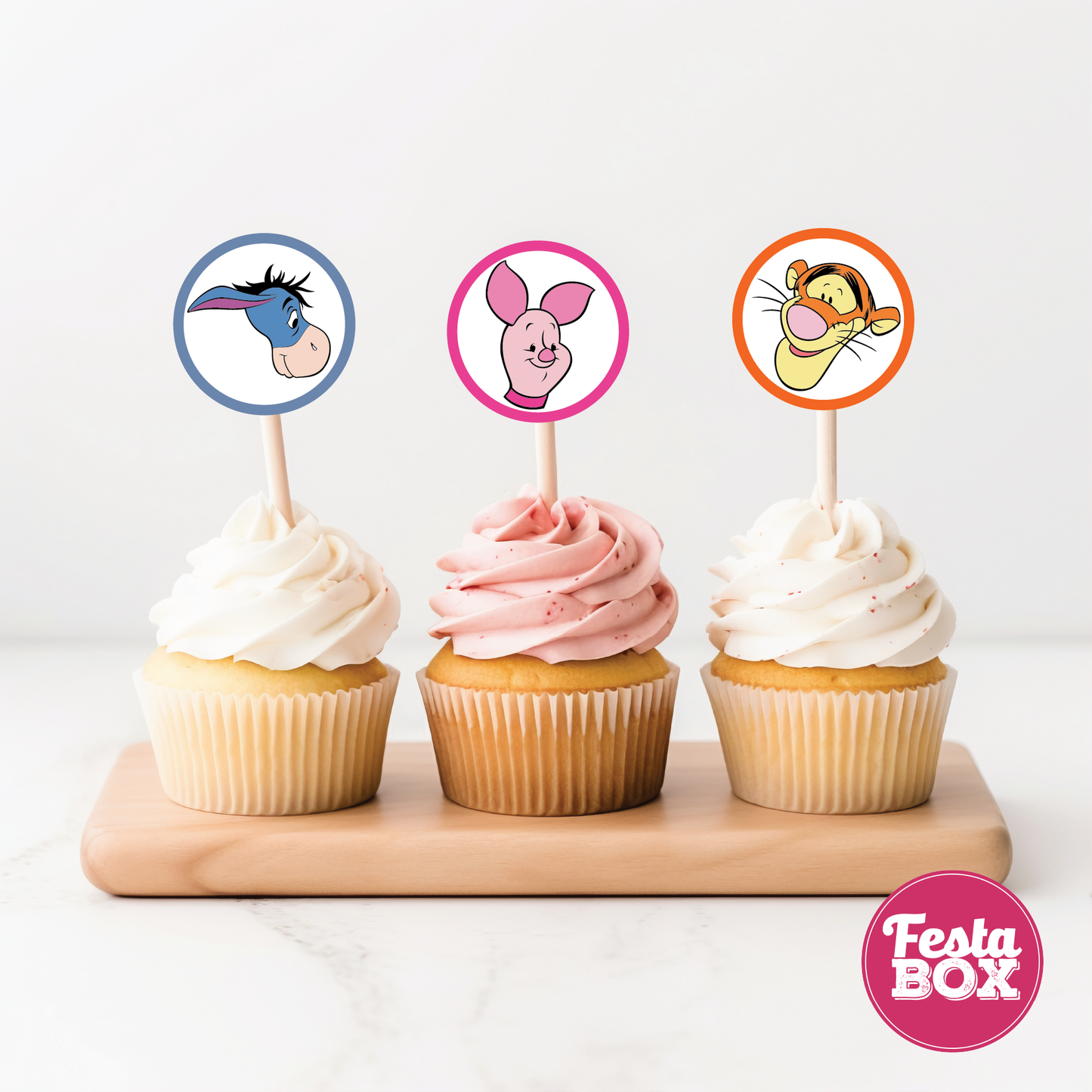 Cupcake Topper for Birthday Party - Winnie The Pooh Theme
