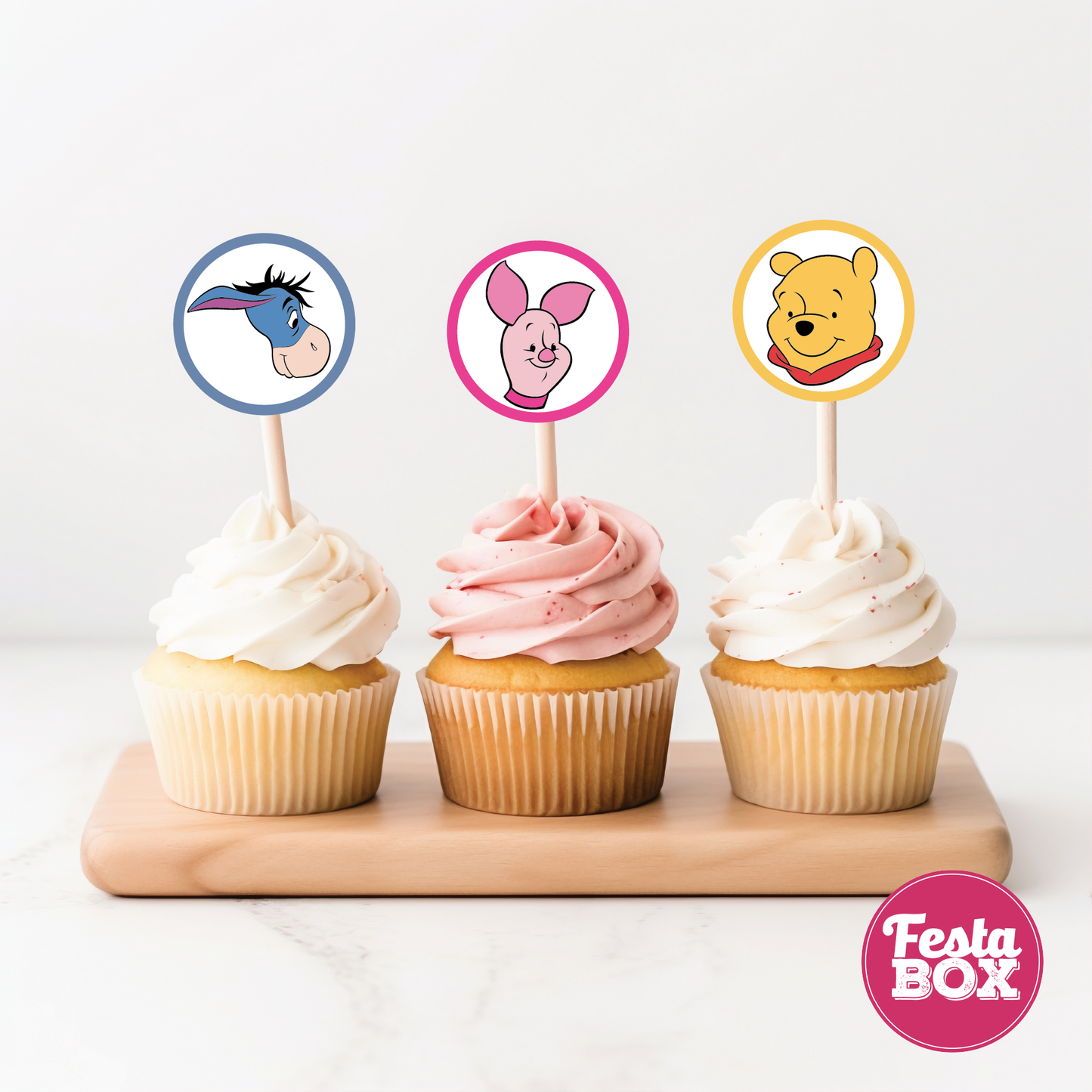 Cupcake Topper for Birthday Party - Winnie The Pooh Theme