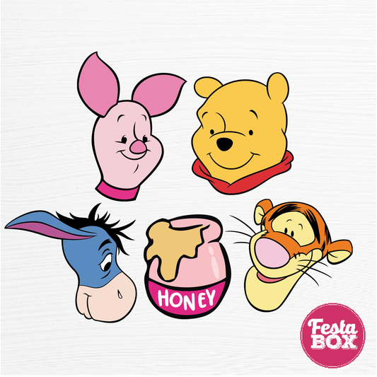 Birthday party cutouts - Winnie The Pooh Theme