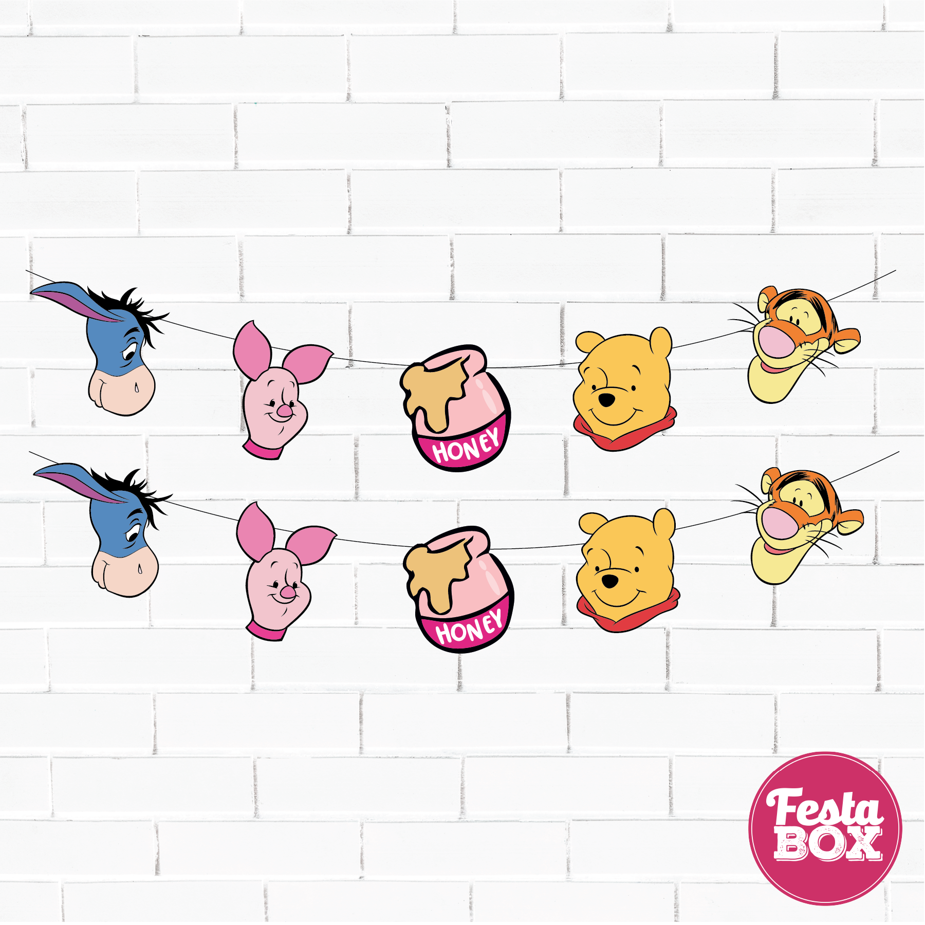 cutouts Banner for Birthday Party Decoration - Winnie the Pooh Theme