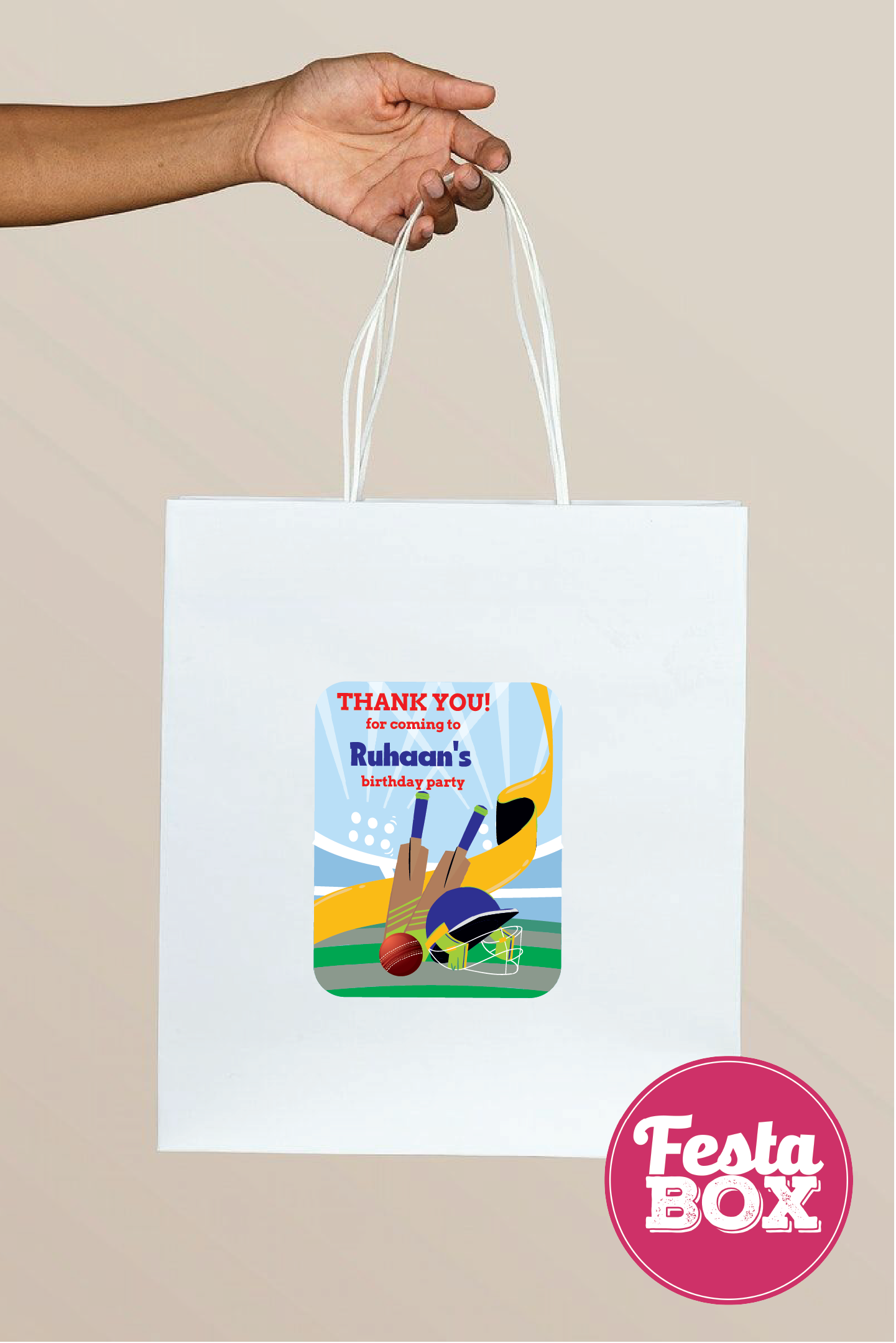 Return Gift Bags for Birthday Party - Cricket Theme - Option 1