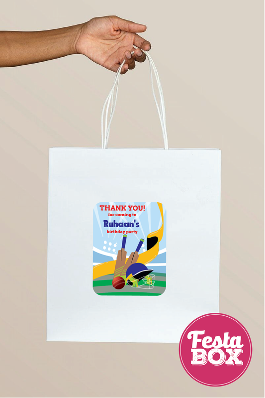Return Gift Bags for Birthday Party - Cricket Theme - Option 1