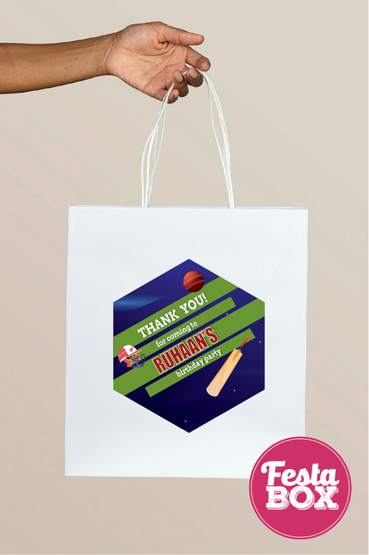Return Gift Bags for Birthday Party - Cricket Theme - Option 2