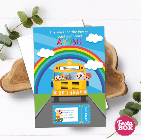 e-Invite for Birthday Party - Cocomelon Theme by Festabox - Option 1