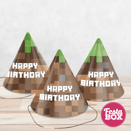 Birthday Celebration Caps - Minecraft Theme - Option 1