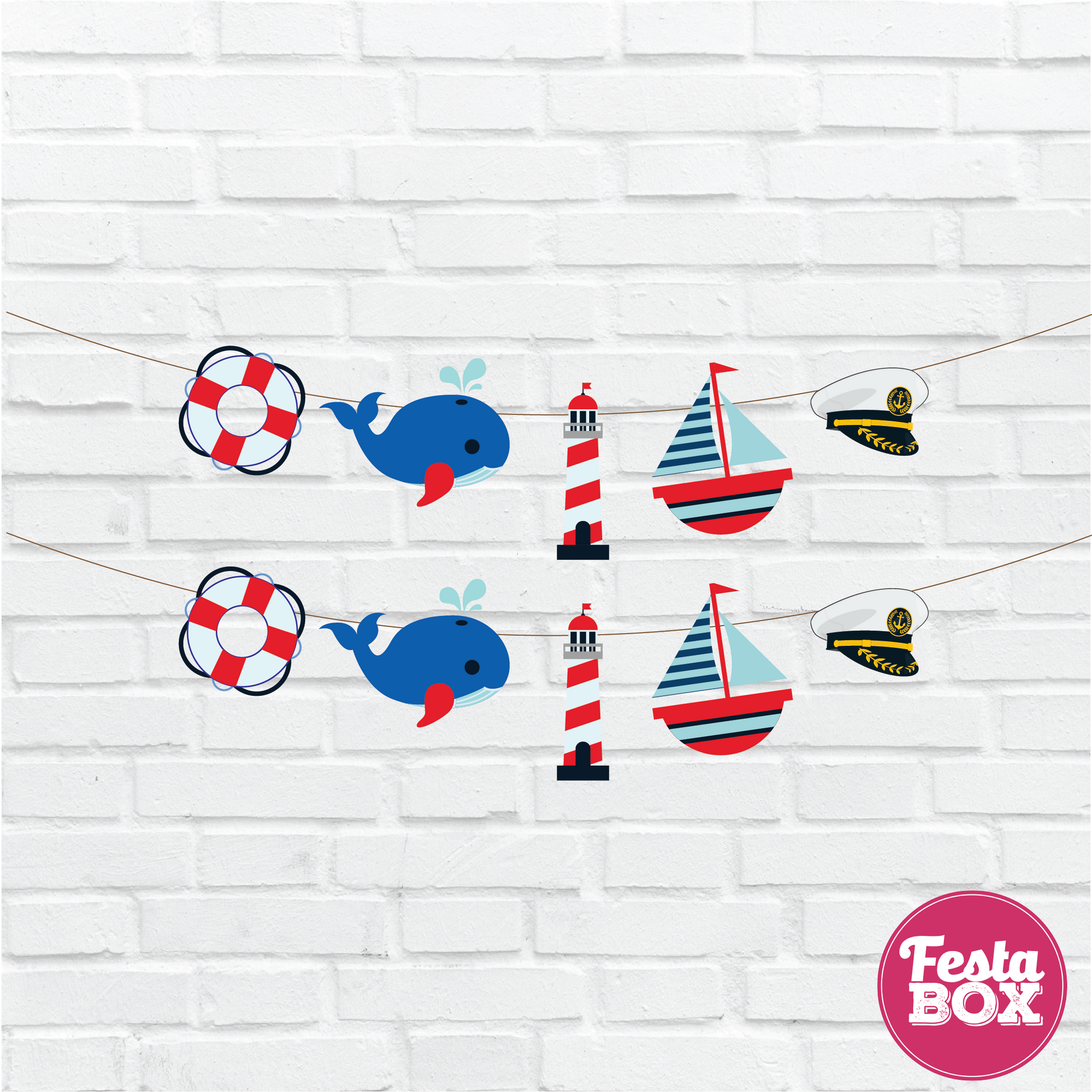 themed cutout strings - Nautical Theme - Option 2