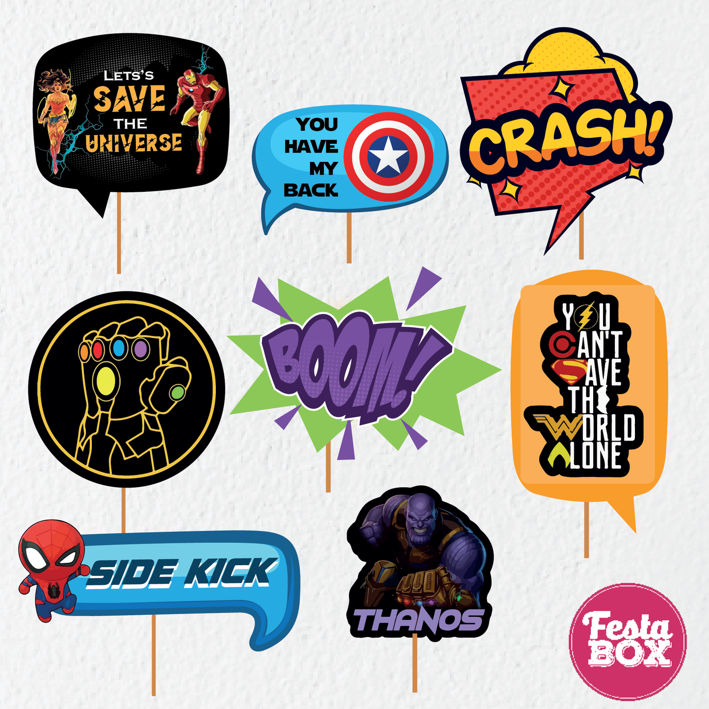 Party Props for Birthday Party Decoration - Avengers Theme