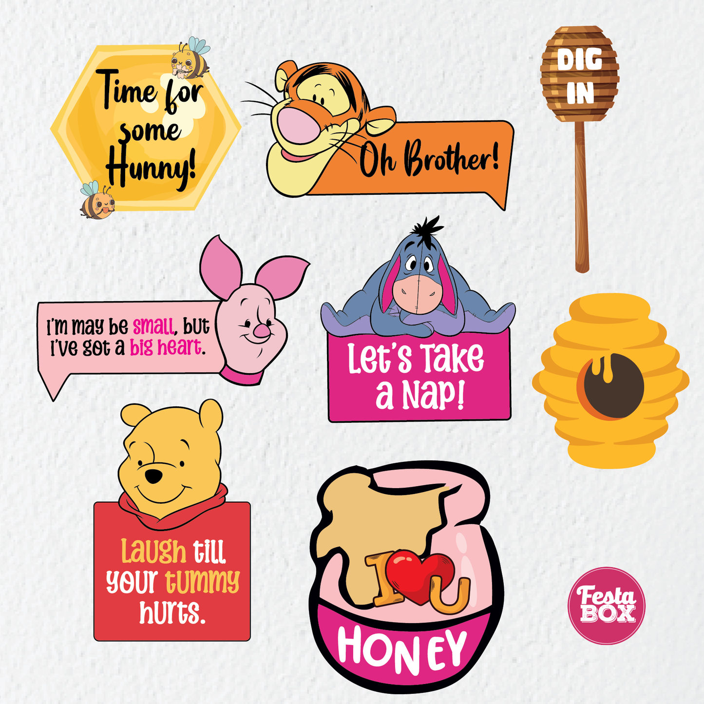 Party Props for Birthday Party Decoration - Winnie the Pooh Theme