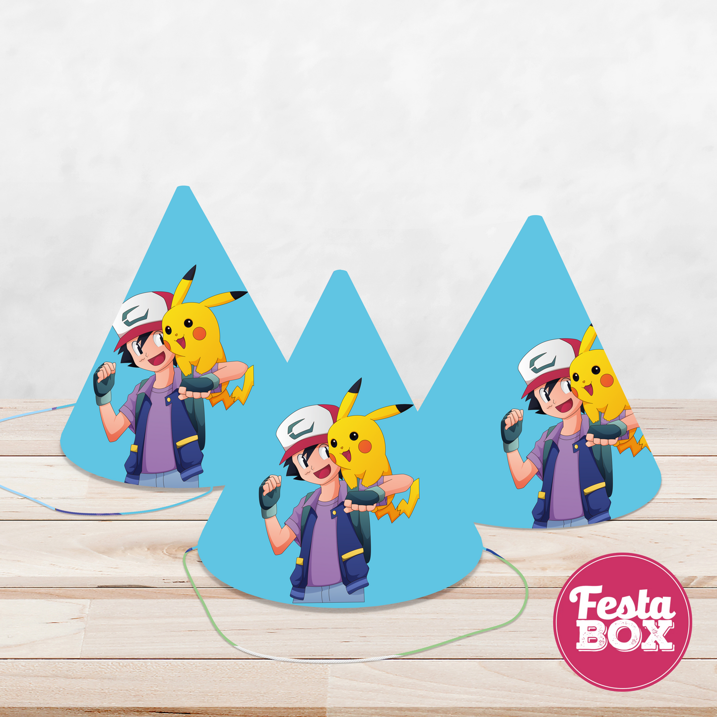 Birthday Celebration Caps - Pokemon Theme (Set of 6) - Option 1