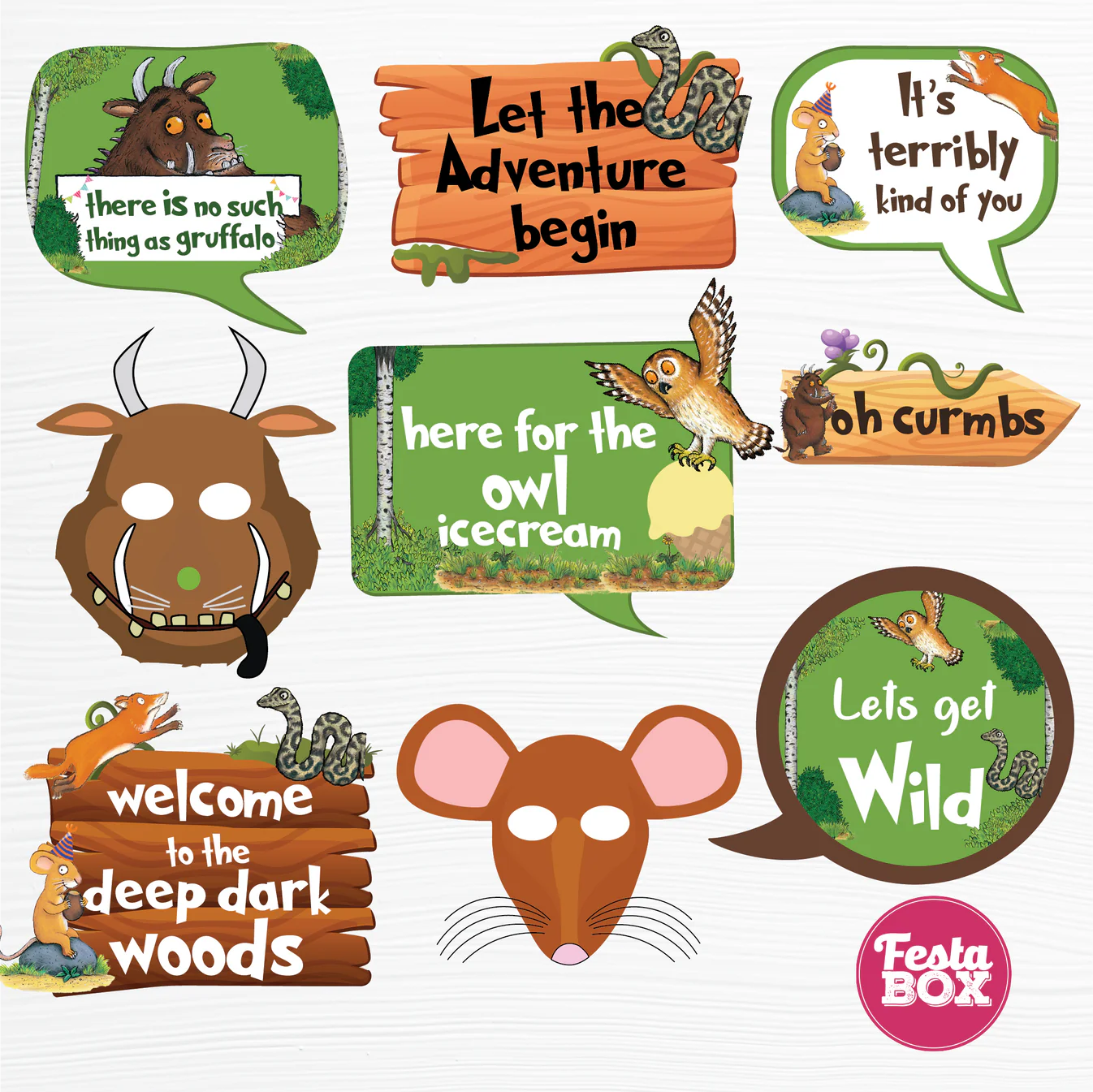 Birthday Party Box - Gruffalo Theme