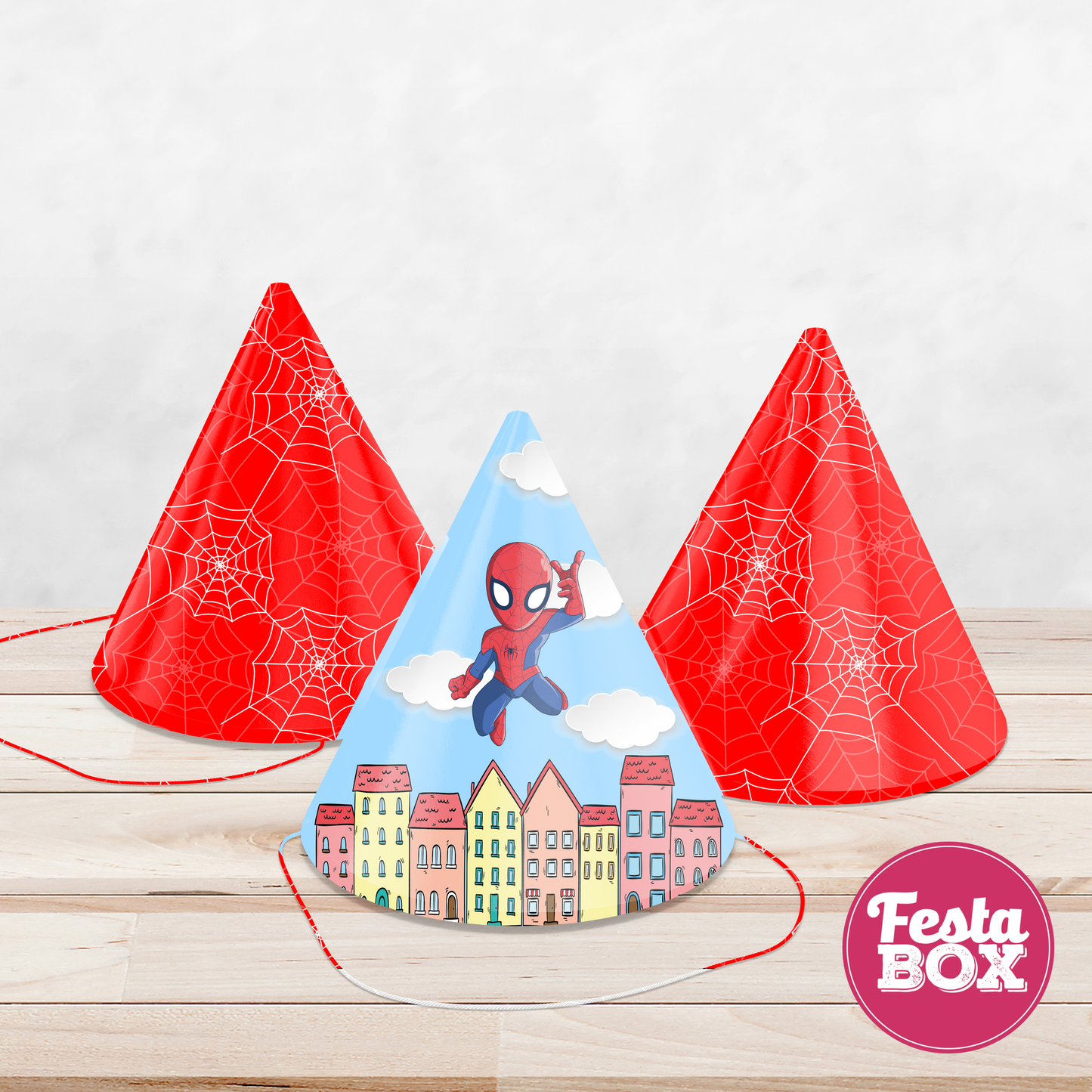 Birthday Celebration Caps - Spiderman Theme (Set of 6) - Assorted