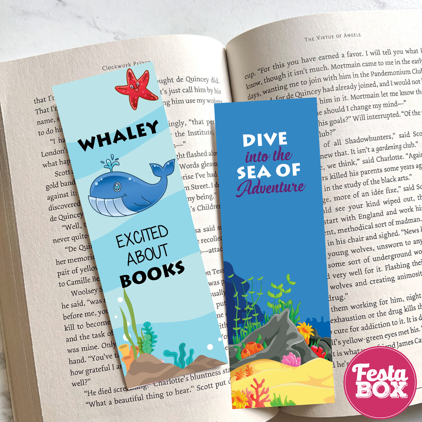 Bookmark – Under the Sea Birthday Party Theme (Set of 6 pairs)