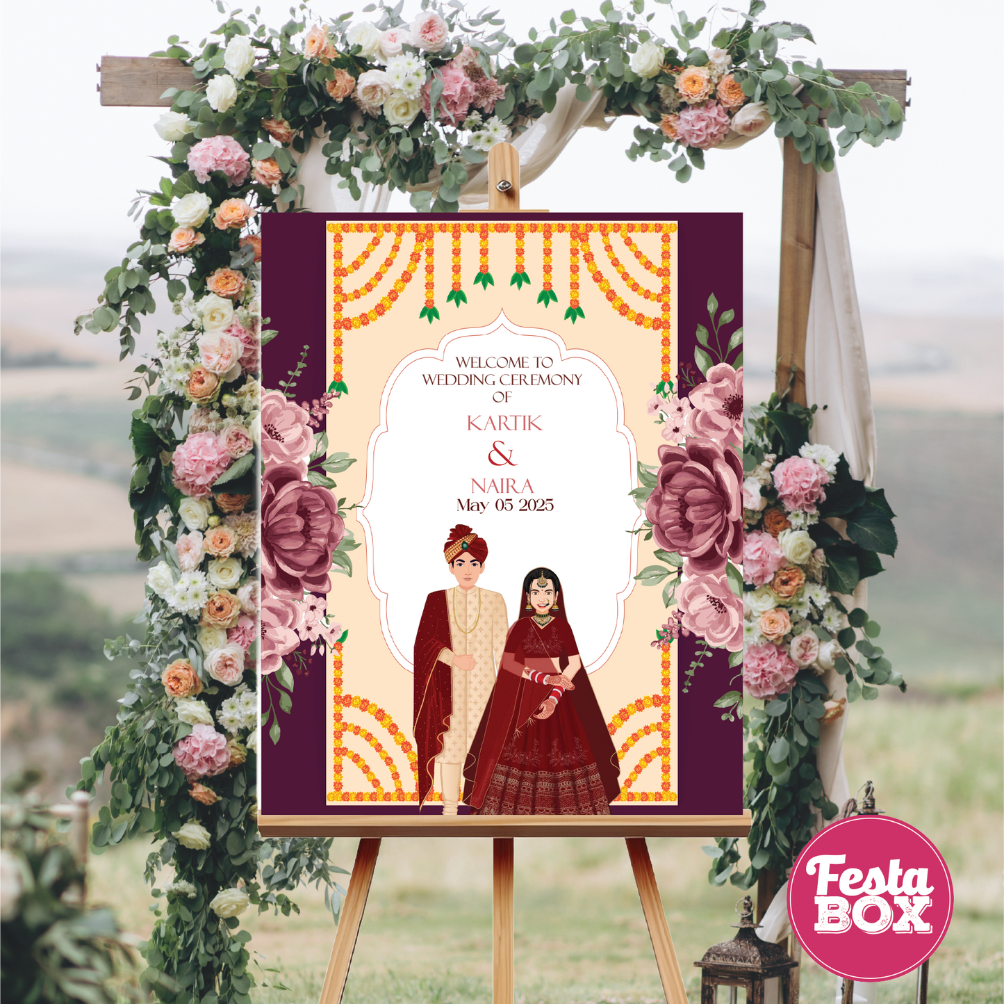name board for wedding