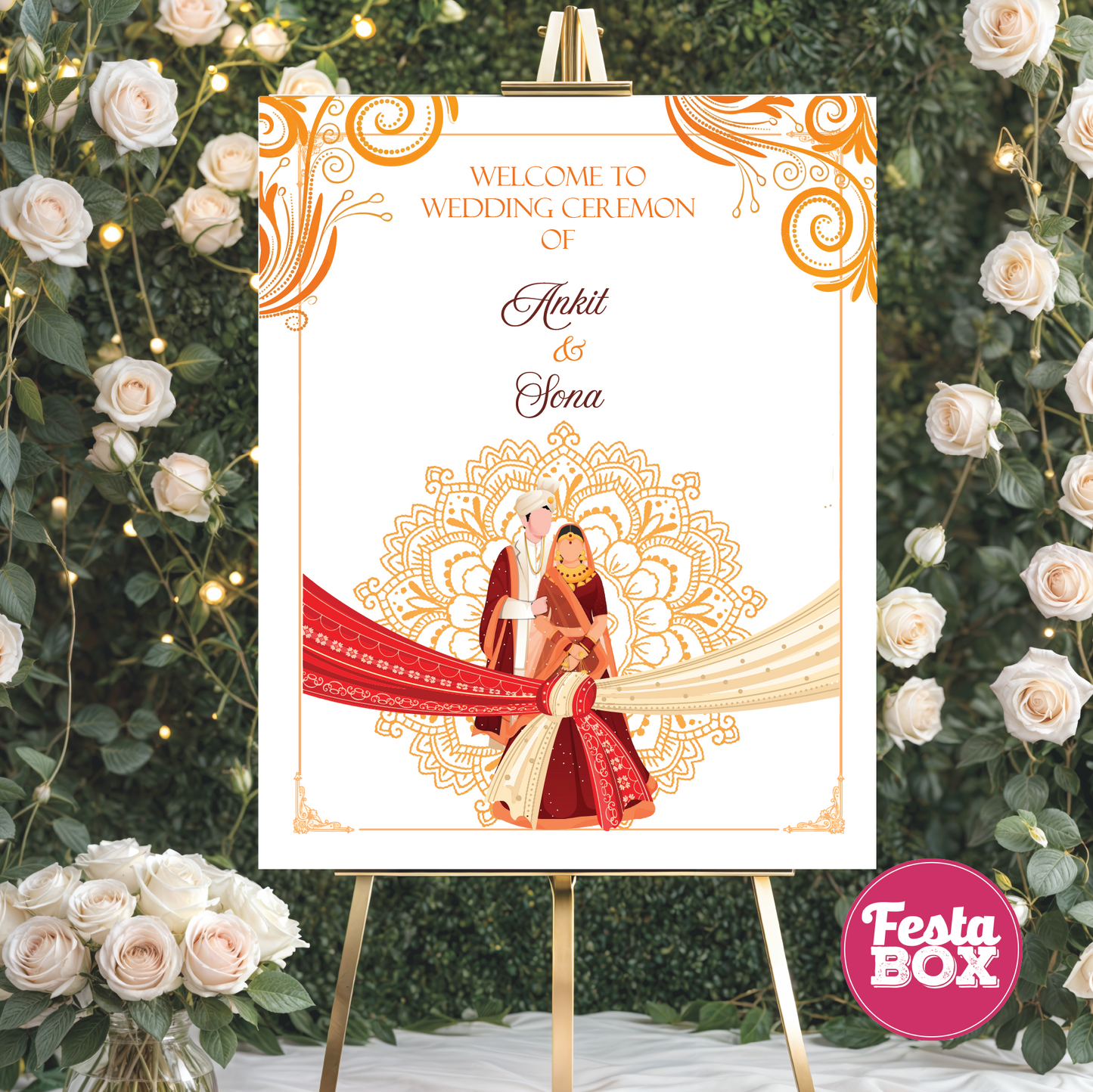 name board design for wedding