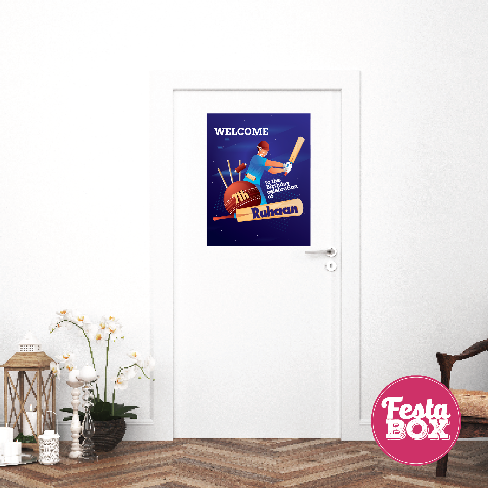 Welcome Sign for door - Cricket Theme Birthday party decoration