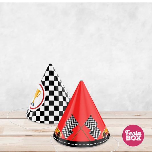 Birthday Celebration Caps - Race Car Theme (Set of 6) - Assorted