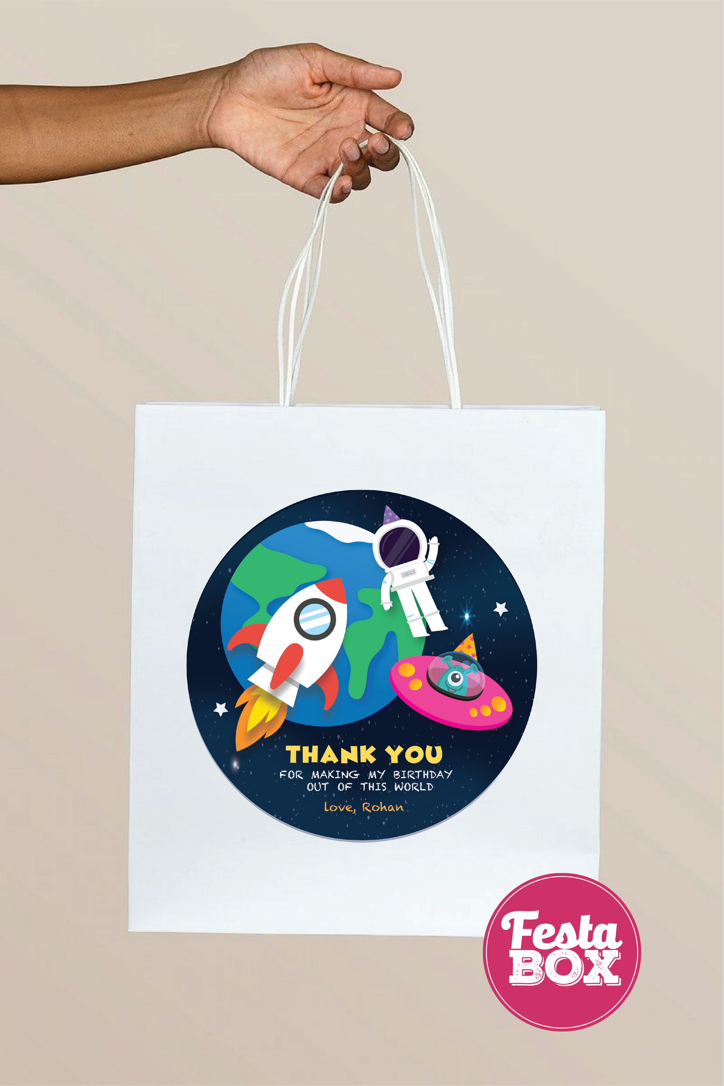 Return Gift Bags under the Space Theme by Festabox for Birthday Party Decorations
