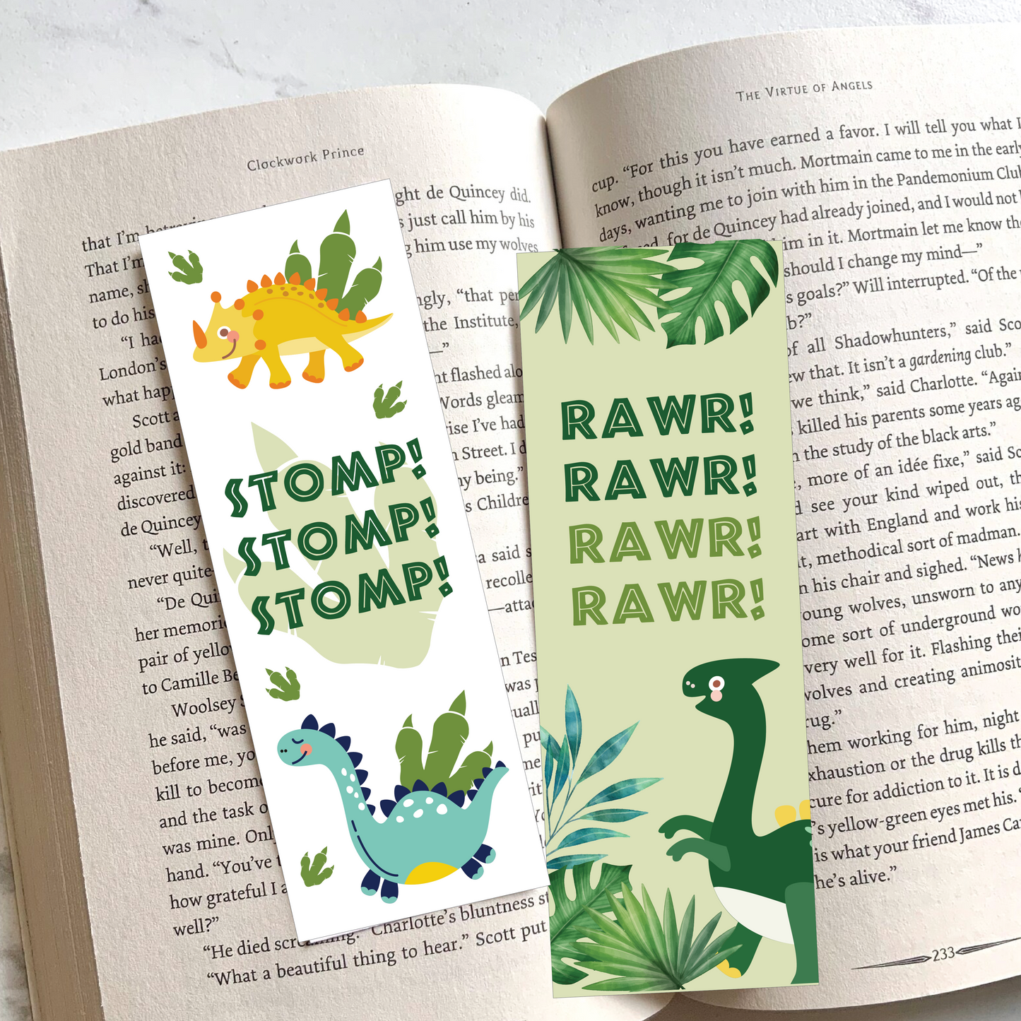 Bookmark – Dinosaur Birthday Party Theme (Set of 6)