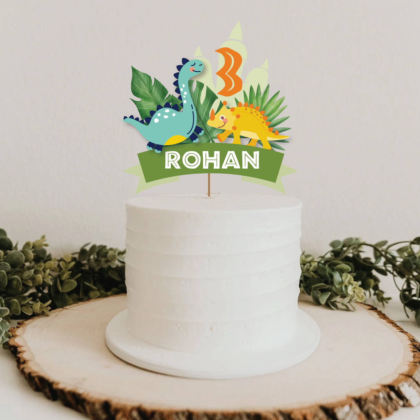 Cake Topper for Birthday Party Decoration - Dinosaur Theme