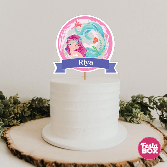 Cake Topper for Birthday Party - Mermaid Theme by Festabox