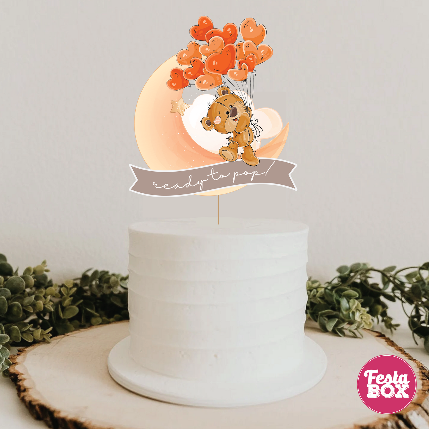 Cake Topper under the Teddy Bear Collection by Festabox for Baby Shower