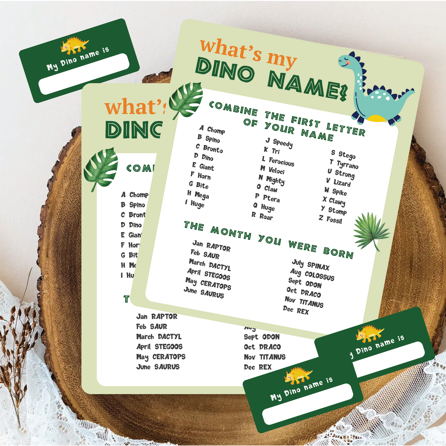 Birthday Game - Guess My Dinosaur Name - Dinosaur Theme