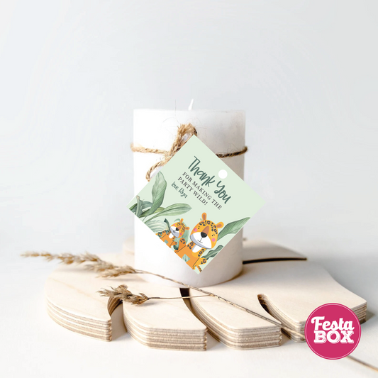 Gift Tags for Baby Shower under the Jungle Safari Theme by Festabox