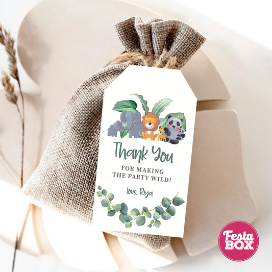 Gift Tags for Baby Shower under the Jungle Safari Theme by Festabox