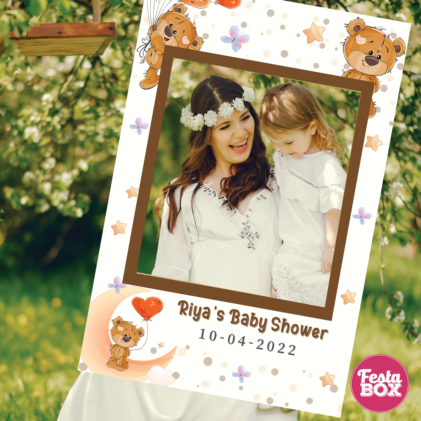 Photobooth Frame under the Teddy Bear Collection by Festabox for Baby Shower